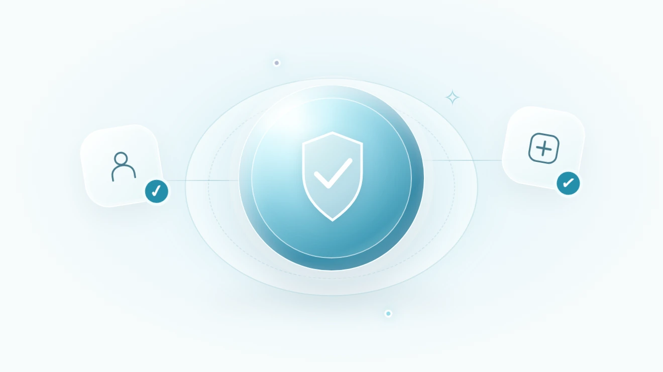Illustration of identity and credential checks for the FeatherCare marketplace we are designing