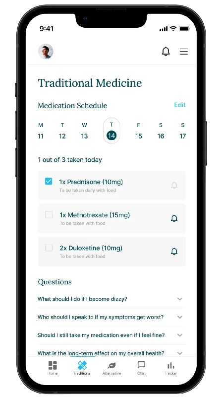 Original Feather medication schedule concept