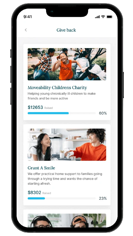 Original Feather community giving concept